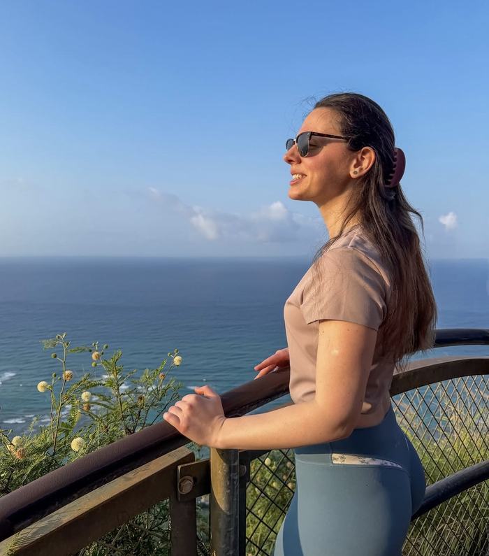 Katarina at a coastal overlook